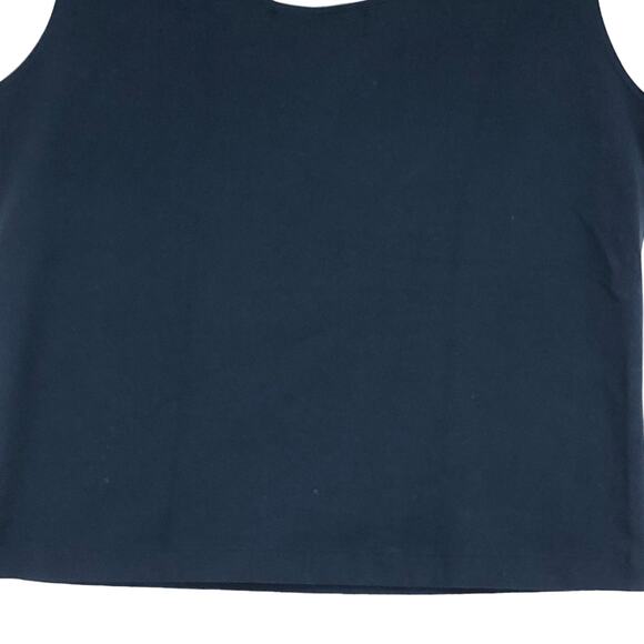 Equestrian Brand Womens Size L Tank Top Microfiber Stretch Navy Boxy Fit USA - Picture 6 of 9